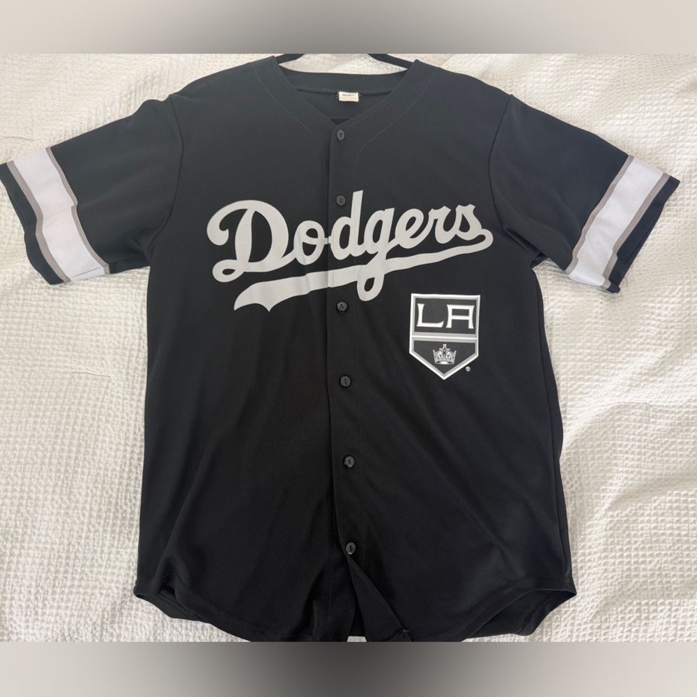Black Dodgers LA KINGS Baseball Jersey SPECIAL EDITION